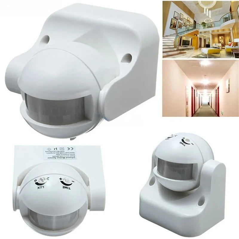 AC 220V - 240V 180 Degree Outdoor IP44 PIR Infrared Motion Sensor Detector Round Mini Smart Delay Light Switch